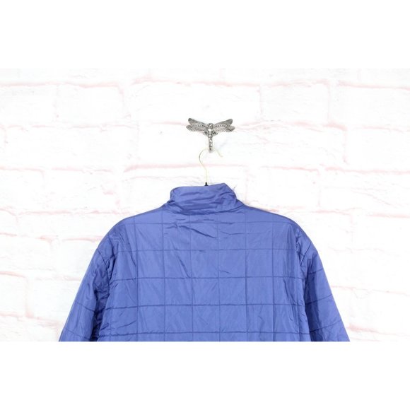 LL Bean Classic Blue Nylon Insulated Water-Resistant Full Zip Jacket M Reg - Picture 8 of 10